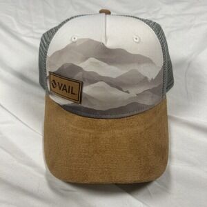 Vail Hat Cap Adjustable snapback Mountain Trees Skiing Logo One Size Locale
